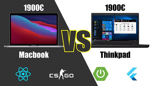 Macbook vs Thinkpad | porovnanie notebookov za 1900€